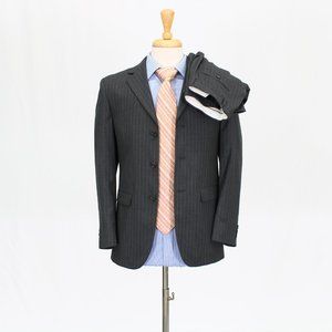 Michael Kors Youth 18R (36S Mens) 28x27 Gray Check Three Button Full Sui…